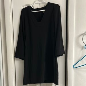 Elegant Black V-Neck Dress